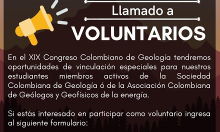 VOLUNTARIOS XIX CONGRESO COLOMBIANO DE GEOLOGÍA
