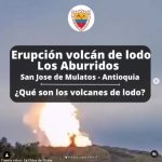 Erupción volcán de lodo