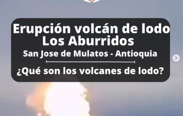 Erupción volcán de lodo